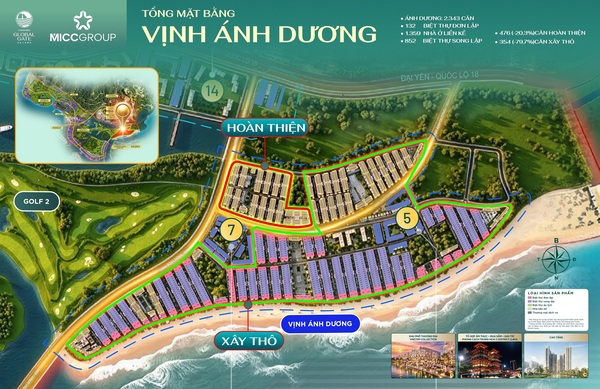 Vịnh Ánh Dương - SONG LẬP XÂY THÔ 162m2 - Phân Khu Châu Mỹ- Vinhomes Hạ Long Xanh (Vinhomes Global Gate Hạ Long)