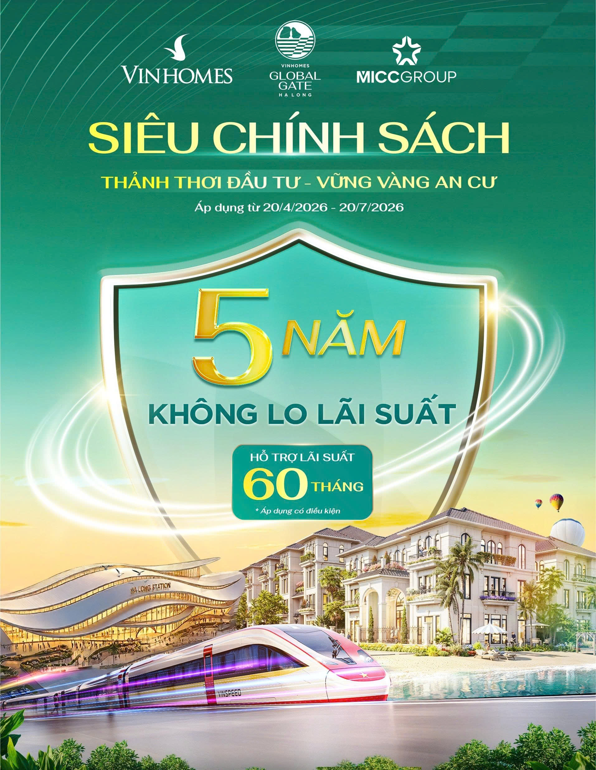 Vinhomes hỗ trợ lãi suất mua nhà 0-6% trong 5 năm