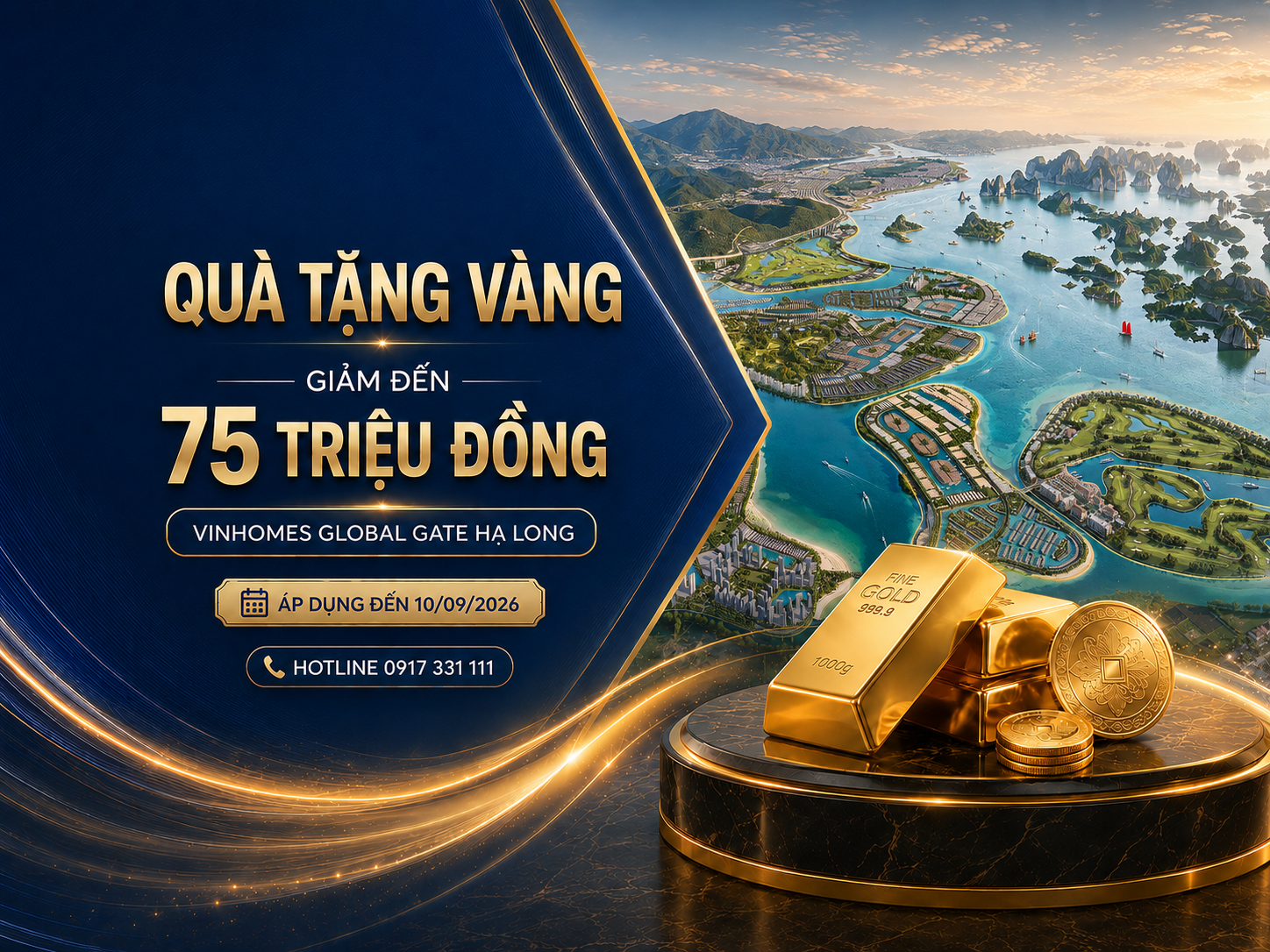 Khách mua Vinhomes Global Gate Hạ Long được giảm đến 75 triệu đồng từ chương trình “Quà tặng Vàng”