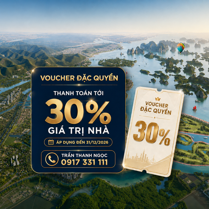 Voucher đặc quyền có thể thanh toán tới 30% giá trị nhà tại Vinhomes Global Gate Hạ Long